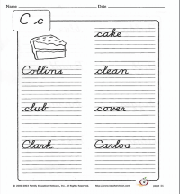 The Letter C in Cursive