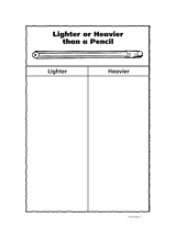Lighter or Heavier than a Pencil