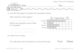 Math Warm-Up 162 for Gr. 1 & 2: Graphs, Data & Probability