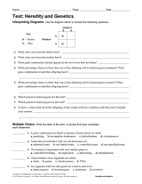 Life Science Test: Heredity and Genetics