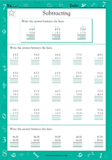 Three-Digit Subtraction with Multiple Regrouping III