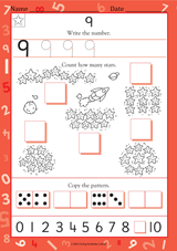 Write the Number 9