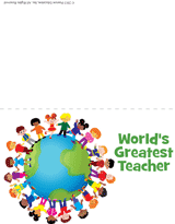 "World's Greatest Teacher" Thank You Card