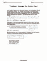 Vocabulary Strategy: Use Context Clues